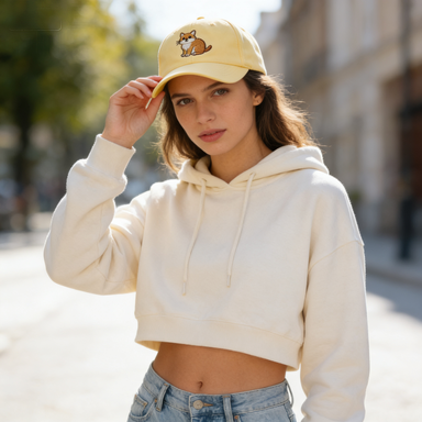 Ginger Kitten Embroidery Cap