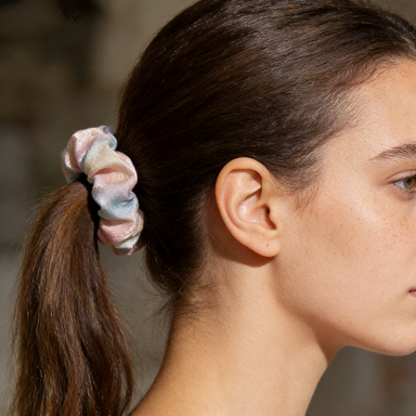 Iridescent Pastel Satin Scrunchie