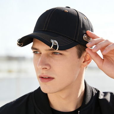 Punk Metal Ring Baseball Cap