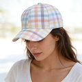Pastel Plaid Summer Cap