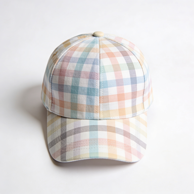 Pastel Plaid Summer Cap