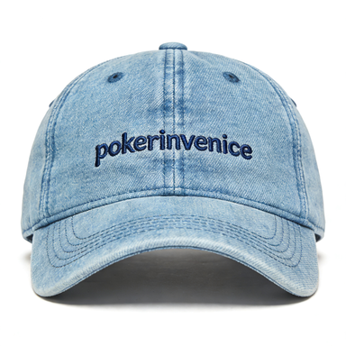 Washed Denim Letter Cap