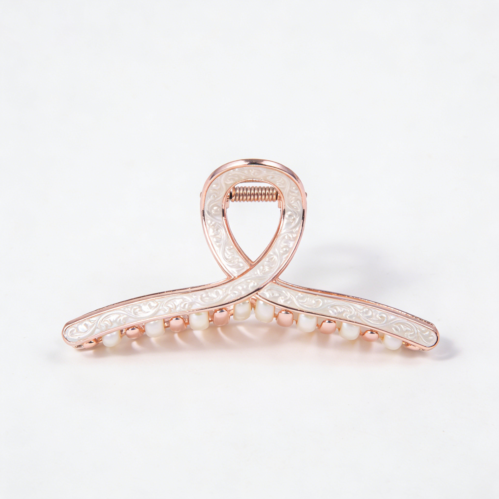 Vintage-Inspired Pearl & Enamel Hair Claw