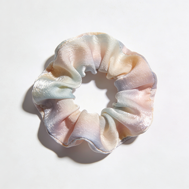 Iridescent Pastel Satin Scrunchie