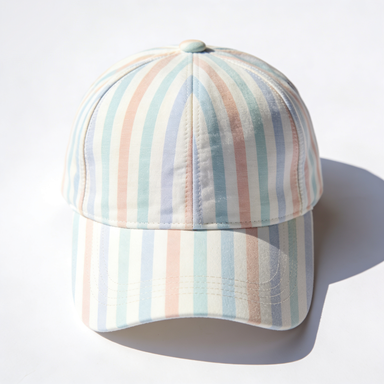 Pastel Stripe Summer Cap