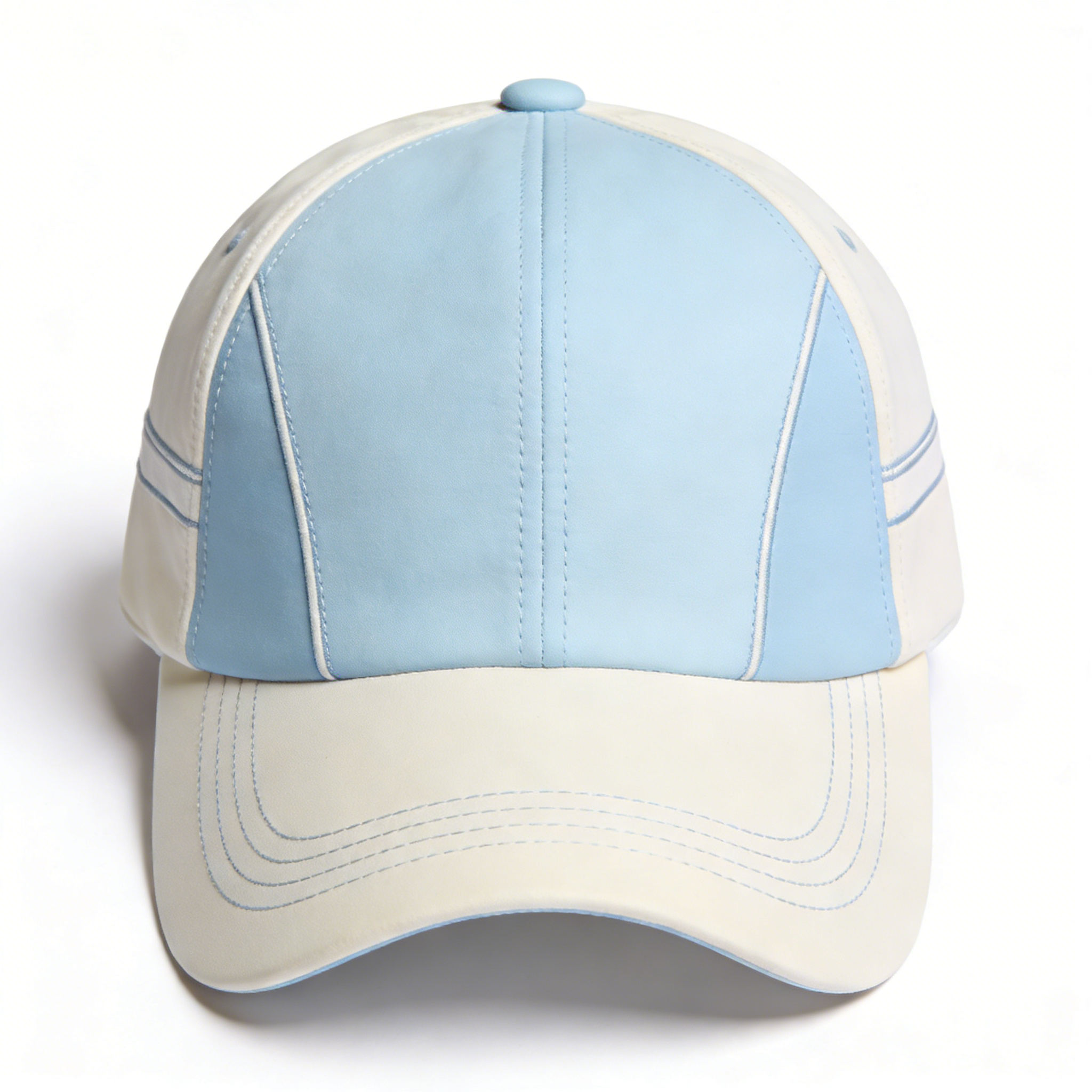 Blue & Ivory Color Block Cap