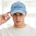 Washed Denim Letter Cap