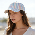 Pastel Stripe Summer Cap