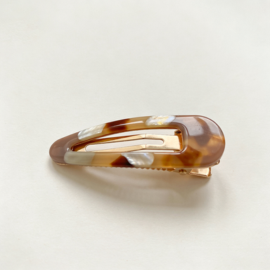 Chic Tortoiseshell Hair Clip with Shell Inlay